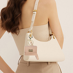 Portable PU Leather Bag Keychains&nbsp;FIND-CL0002-42A
