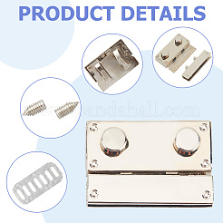 Zinc Alloy Twist Bag Lock Purse Catch Clasps&nbsp;PURS-WH20003-001P