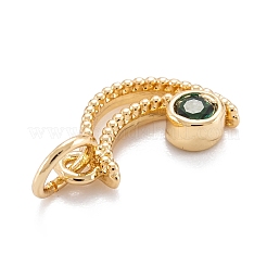 Real 18K Gold Plated Brass Micro Pave Cubic Zirconia Charms&nbsp;ZIRC-M114-52G-02