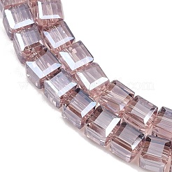 Electroplate Transparent Glass Beads Strands&nbsp;EGLA-B011-07A-PL02