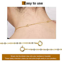3Pcs 3 Style 925 Sterling Silver Chain Extender&nbsp;FIND-SC0001-61G
