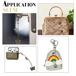 6Pcs 6 Style Tibetan Style Alloy Keychains&nbsp;AJEW-WR0001-27