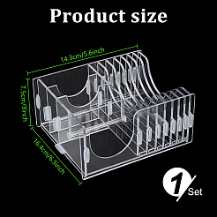 Acrylic Musical Record Organizer Holder&nbsp;ODIS-WH0043-293