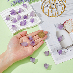20Pcs Natural Amethyst Pendants&nbsp;G-FI0001-33