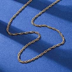 2.5MM 304 Stainless Steel Rope Chain Necklaces&nbsp;NJEW-T016-26G