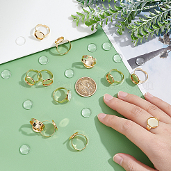 DIY Flat Round Blank Dome Finger Rings Making Kit&nbsp;DIY-DC0001-63
