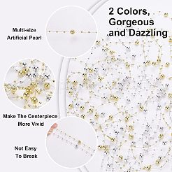 2 Bags 2 Colors Plastic Bead Garland Strand&nbsp;KY-NB0001-32
