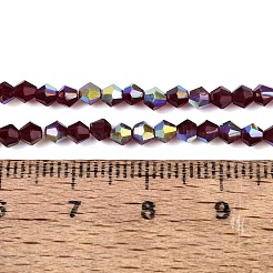 AB Color Plated Transparent Glass Beads Strands&nbsp;GLAA-G127-01J