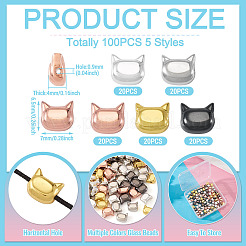 100Pcs 5 Colors Electroplate Glass Beads&nbsp;EGLA-TA0013-53