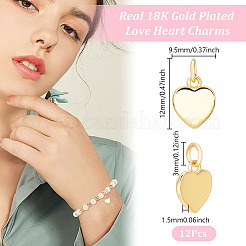 12Pcs Brass Charms&nbsp;KK-GO0002-22
