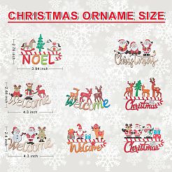 8Pcs 8 Style Christmas Decorative Wooden Door Sign&nbsp;FIND-SZ0005-74