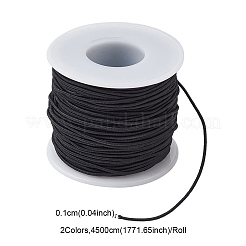 2 Rolls 2 Colors Round Polyester Elastic Cord&nbsp;EC-YWC001-04