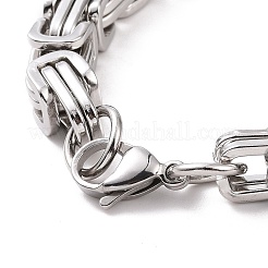 Tarnish Resistant 201 Stainless Steel Byzantine Chain Bracelets&nbsp;BJEW-V0345-01