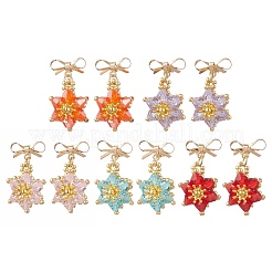 Brass Dangle Stud Earrings&nbsp;EJEW-MZ00678