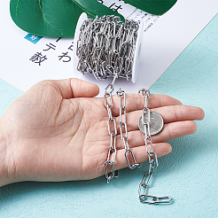 304 Stainless Steel Paperclip Chains&nbsp;YS-TAC0003-02P