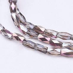 Electroplate Transparent Glass Beads Strands&nbsp;EGLA-E046-I02