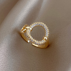 3Pcs Brass with Crystal Rhinestone Cuff Rings&nbsp;FS-WG8A782-01