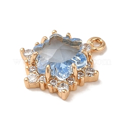 Brass with Cubic Zirconia Pendants&nbsp;KK-G499-15G-03