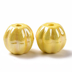 Pumpkin Glazed Porcelain Beads&nbsp;PORC-G010-03