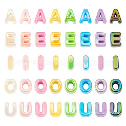 50Pcs 5 Styles UV Plating Opaque Acrylic Beads&nbsp;PACR-TA0001-31B