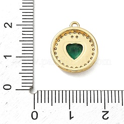 Brass Micro Pave Cubic Zirconia Pendants&nbsp;KK-CBA74BF-12G-01C