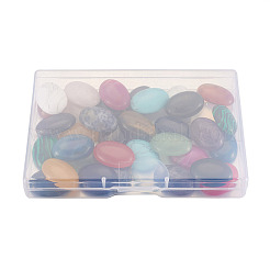 36Pcs 18 Style Natural & Synthetic Gemstone Cabochons&nbsp;G-FW0001-07