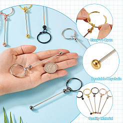 15Pcs 5 Colors Iron Bar Beadable Keychain Clasps&nbsp;AJEW-TA0002-14
