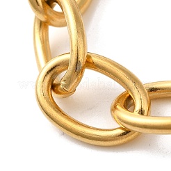 Ion Plating(IP) 304 Stainless Steel Cable Chain Bracelets&nbsp;BJEW-L673-020G