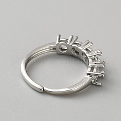 Adjustable Brass Finger Rings Components&nbsp;KK-WH0044-211C