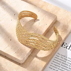 304 Stainless Steel Cuff Bangles&nbsp;BJEW-B108-12G