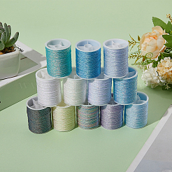 12 Rolls 12 Colors Metallic Sewing Thread&nbsp;OCOR-CY0002-02C