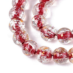 Crackle Transparent Glass Beads Strands&nbsp;GLAA-N030-8mm-01H