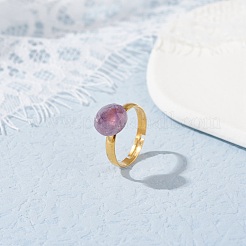Natural Mixed Gemstone Adjustable Rings&nbsp;RJEW-JR00402