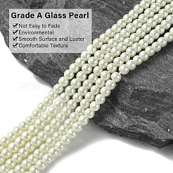 Eco-Friendly Dyed Glass Pearl Round Beads Strands&nbsp;HY-A002-4mm-RB001