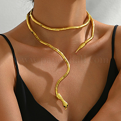 Iron Snake-Shaped Coil Choker Necklaces&nbsp;LS-NJ6393-1