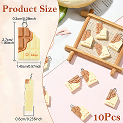 10Pcs Resin Pendants&nbsp;RESI-YW0004-68