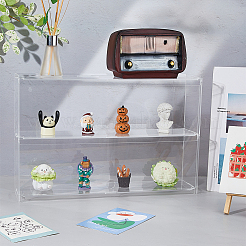 2-Tier Transparent Acrylic Minifigures Display Case&nbsp;ODIS-WH0061-50B
