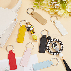 24Pcs 8 Colors PU Leather Keychain&nbsp;KEYC-SC0001-30