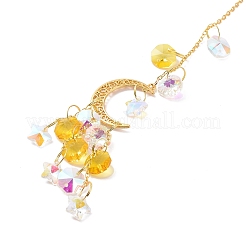 Moon & Star Glass Hanging Suncatchers&nbsp;HJEW-I011-03G