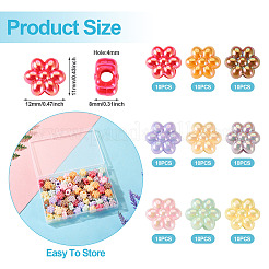90Pcs 9 Colors Opaque Acrylic European Beads&nbsp;SACR-TA0001-30