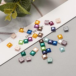 ABS Plastic Imitation Pearl Cabochons&nbsp;SACR-R748-6x6mm-M