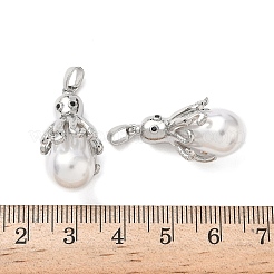 Brass Micro Pave Cubic Zirconia Pendants&nbsp;KK-P334-34P