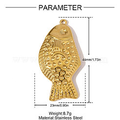 304 Stainless Steel Pendants&nbsp;STAS-OY006-18G