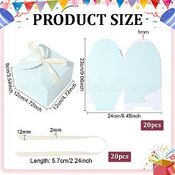 20Pcs Square Folding Paper Gift Boxes&nbsp;CON-PH0003-52A