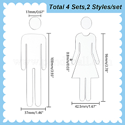 Acrylic TOILET Sign Stickers&nbsp;DIY-WH0569-66A-01