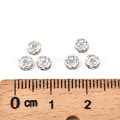Rack Plating Brass Crystal Rhinestone Rondelle Space Beads&nbsp;RB-D303-S