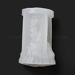 DIY 3D Goddess Girl with Animal Figurine Statue Silicone Molds&nbsp;DIY-G081-01D