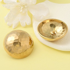 Ion Plating(IP) 304 Stainless Steel Half Round Stud Earrings for Women&nbsp;EJEW-M089-10G