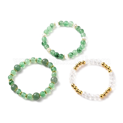 Multi-layered Stretch Beaded Bracelets Sets&nbsp;BJEW-JB05755-1