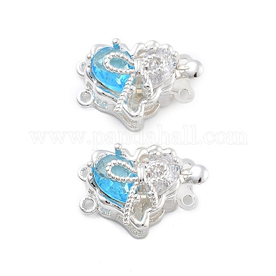Brass Glass Box Clasps&nbsp;KK-B125-01S-01-1
